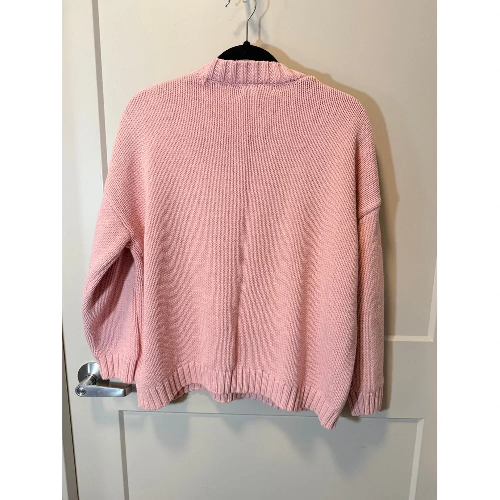 Sincerely Jules Pink Bow Knit Crewneck‎ Sweater Size Medium